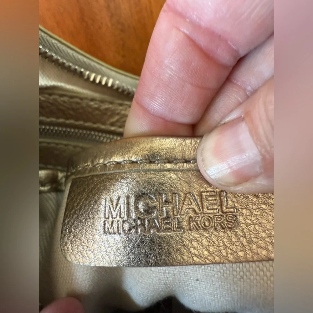 Gold Michael Kors Shoulder Bag